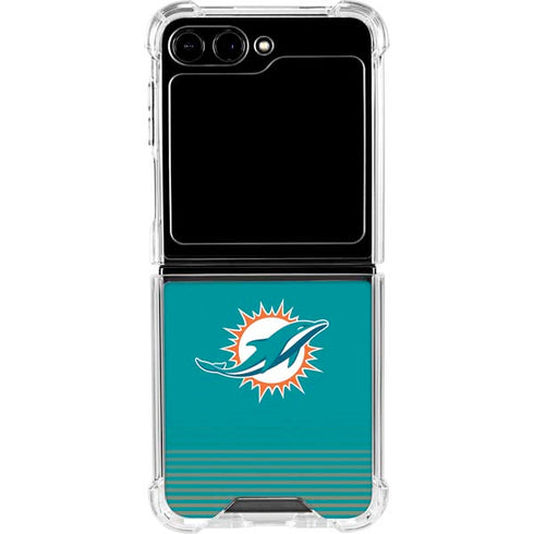 NFL Miami Dolphins Breakaway Galaxy Z Flip5 5G Clear Case