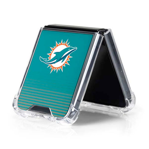 NFL Miami Dolphins Breakaway Galaxy Z Flip5 5G Clear Case