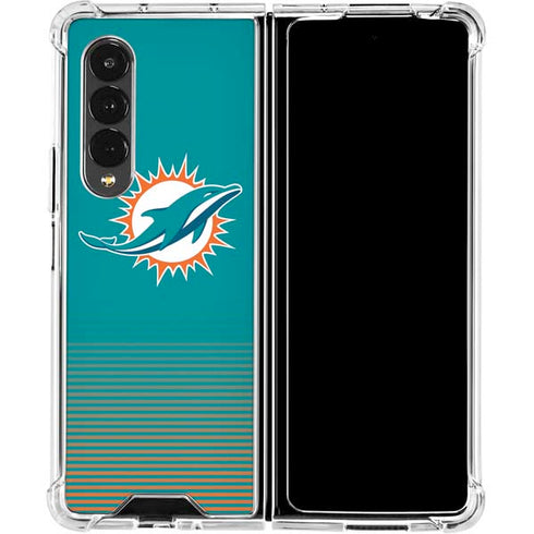 NFL Miami Dolphins Breakaway Galaxy Z Fold4 5G Clear Case