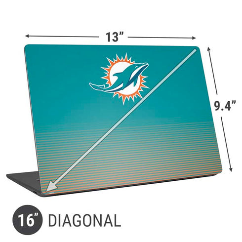 NFL Miami Dolphins Breakaway Universal Laptop 16in (13 x 9.4in) Skin