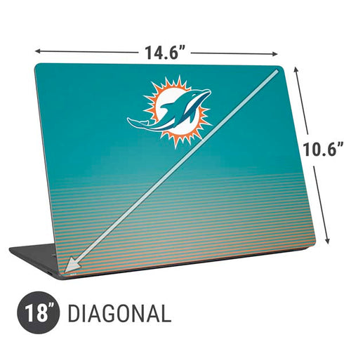 NFL Miami Dolphins Breakaway Universal Laptop 18in (14.6 x 10.6in) Skin