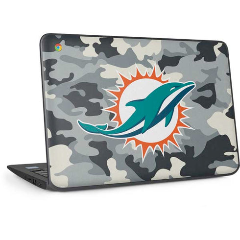 NFL Miami Dolphins Camo HP Chromebook Skin