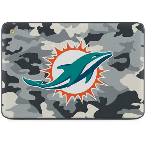 NFL Miami Dolphins Camo HP Chromebook Skin