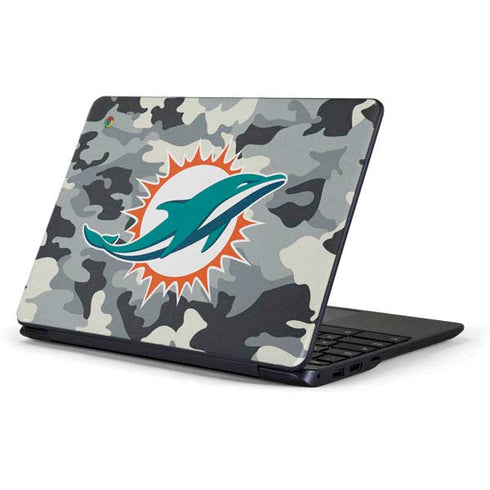 NFL Miami Dolphins Camo Samsung Chromebook Skin