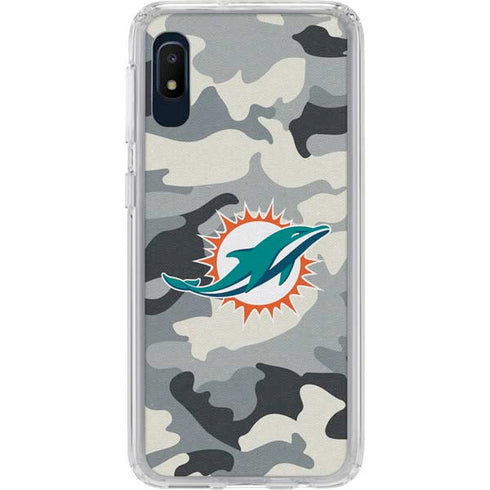 NFL Miami Dolphins Camo Galaxy A10e Clear Case