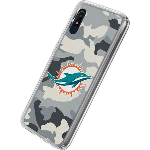 NFL Miami Dolphins Camo Galaxy A10e Clear Case