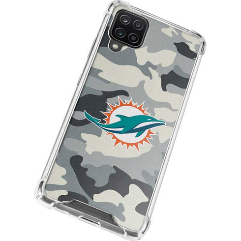 NFL Miami Dolphins Camo Galaxy A12 Clear Case