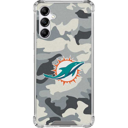 NFL Miami Dolphins Camo Galaxy A14 5G Clear Case