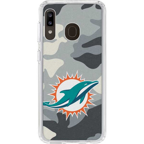 NFL Miami Dolphins Camo Galaxy A20 Clear Case