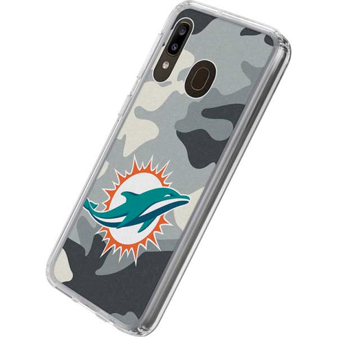 NFL Miami Dolphins Camo Galaxy A20 Clear Case