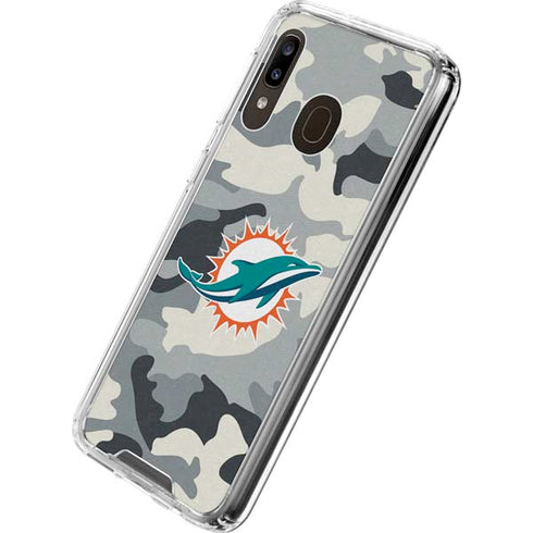 NFL Miami Dolphins Camo Galaxy A30 Clear Case