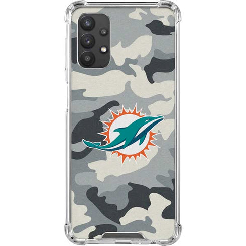 NFL Miami Dolphins Camo Galaxy A32 5G Clear Case