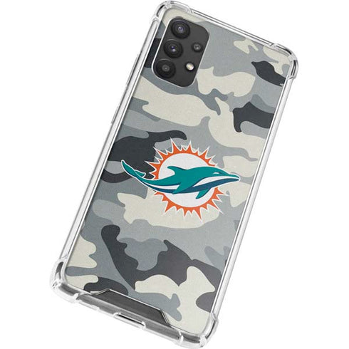 NFL Miami Dolphins Camo Galaxy A32 5G Clear Case