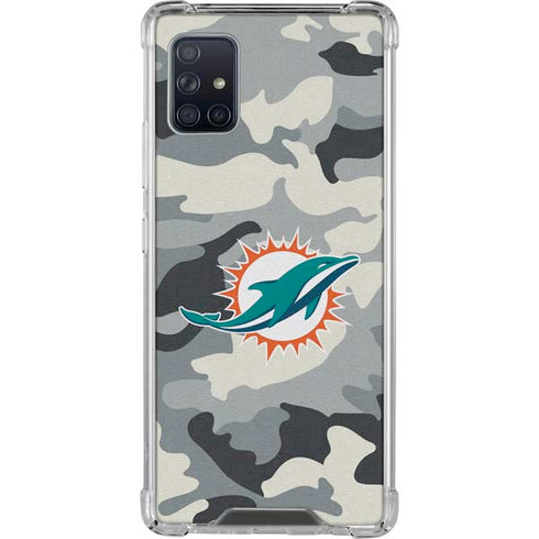 NFL Miami Dolphins Camo Galaxy A51 5G Clear Case