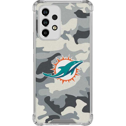 NFL Miami Dolphins Camo Galaxy A53 5G Clear Case