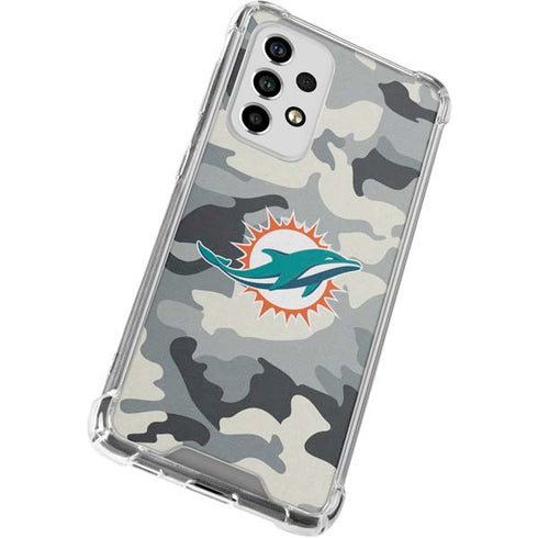 NFL Miami Dolphins Camo Galaxy A53 5G Clear Case