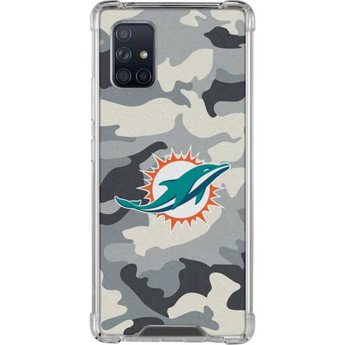 NFL Miami Dolphins Camo Galaxy A71 5G Clear Case