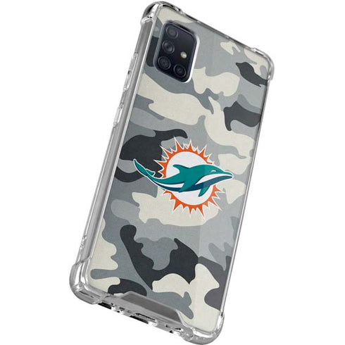 NFL Miami Dolphins Camo Galaxy A71 5G Clear Case