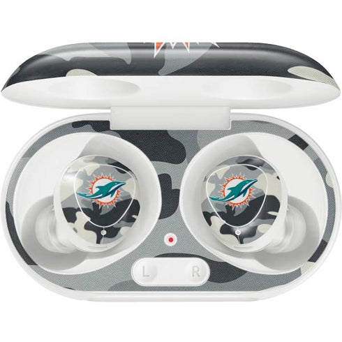 NFL Miami Dolphins Camo Galaxy Buds Plus Skin