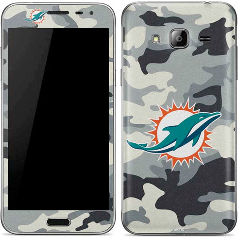 NFL Miami Dolphins Camo Galaxy J3 Skin