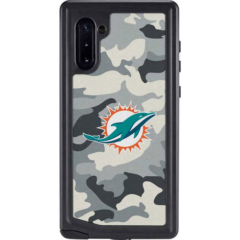 NFL Miami Dolphins Camo Galaxy Note 10 Waterproof Case