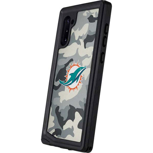 NFL Miami Dolphins Camo Galaxy Note 10 Waterproof Case