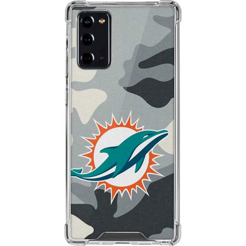 NFL Miami Dolphins Camo Galaxy Note20 5G Clear Case