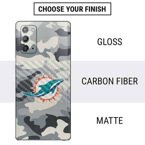 NFL Miami Dolphins Camo Galaxy Note20 5G Skin