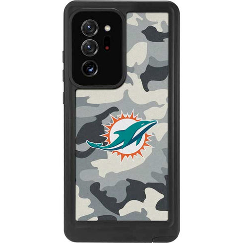 NFL Miami Dolphins Camo Galaxy Note20 Ultra 5G Waterproof Case