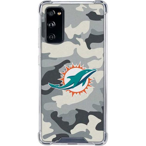 NFL Miami Dolphins Camo Galaxy S20 FE Clear Case