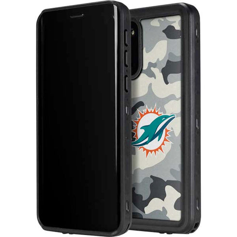 NFL Miami Dolphins Camo Galaxy S20 Plus Waterproof Case