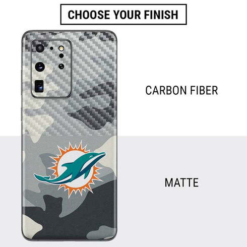 NFL Miami Dolphins Camo Galaxy S20 Ultra 5G Skin