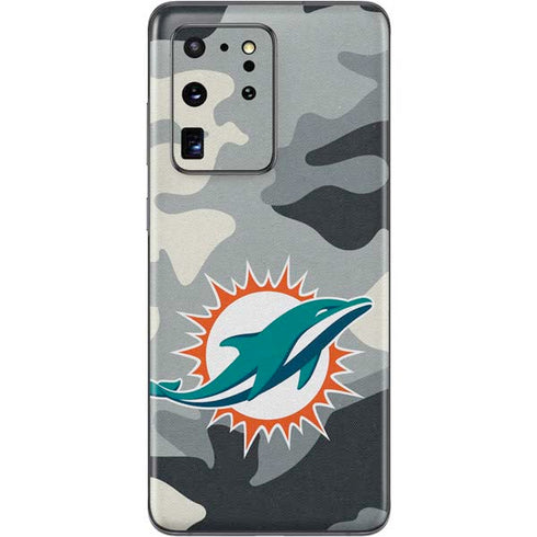 NFL Miami Dolphins Camo Galaxy S20 Ultra 5G Skin