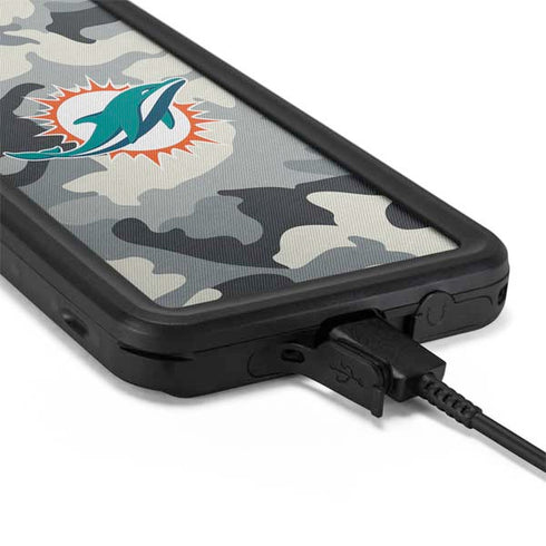 NFL Miami Dolphins Camo Galaxy S20 Waterproof Case