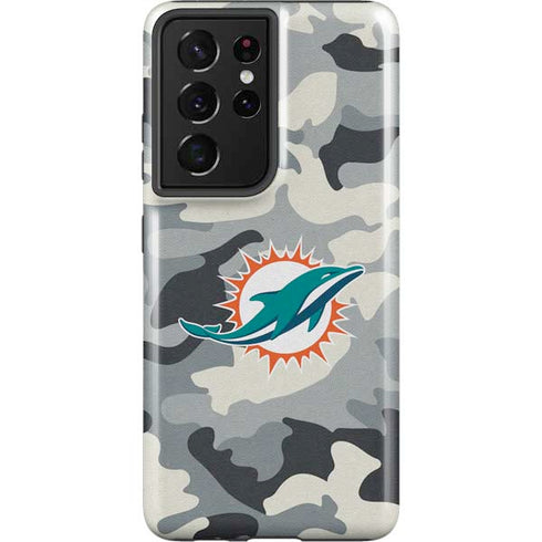 NFL Miami Dolphins Camo Galaxy S21 Ultra 5G Pro Case