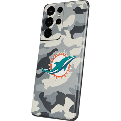 NFL Miami Dolphins Camo Galaxy S21 Ultra 5G Skin