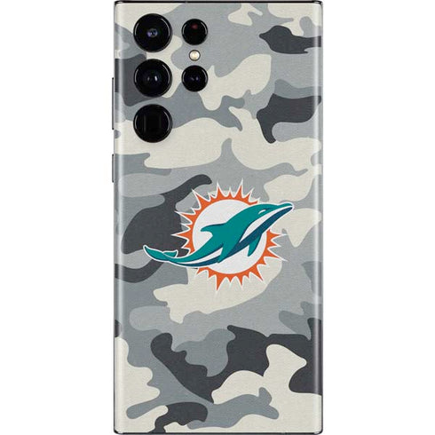 NFL Miami Dolphins Camo Galaxy S22 Ultra Skin