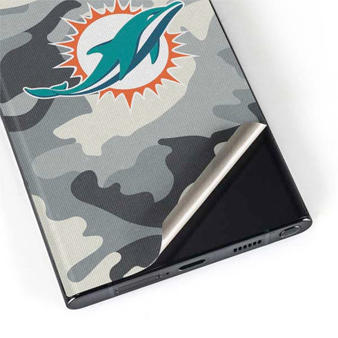 NFL Miami Dolphins Camo Galaxy S22 Ultra Skin