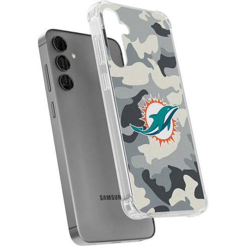 NFL Miami Dolphins Camo Galaxy S24 Plus Clear Case
