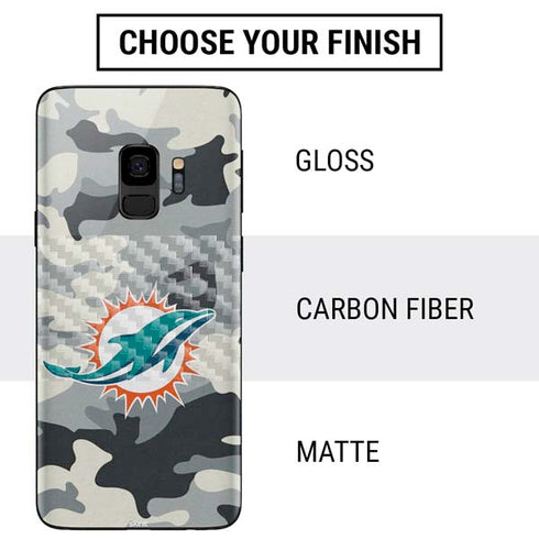 NFL Miami Dolphins Camo Galaxy S9 Skin