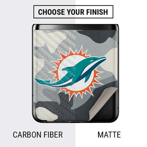 NFL Miami Dolphins Camo Galaxy Z Flip Skin