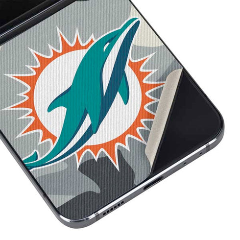 NFL Miami Dolphins Camo Galaxy Z Flip5 5G Skin
