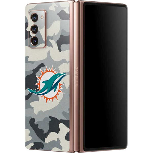 NFL Miami Dolphins Camo Galaxy Z Fold2 5G Skin