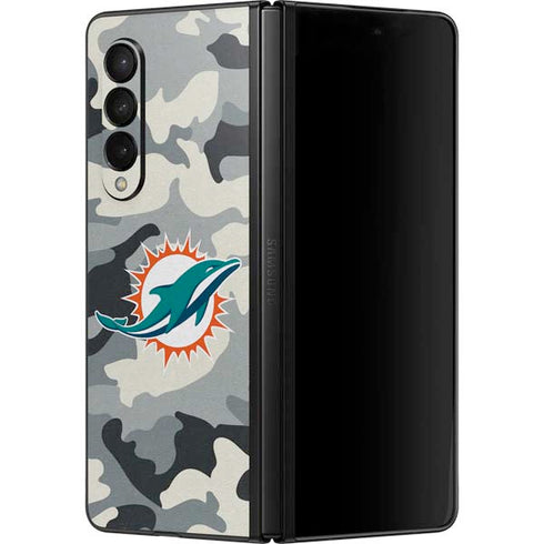 NFL Miami Dolphins Camo Galaxy Z Fold3 5G Skin