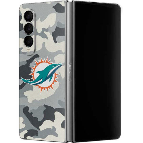 NFL Miami Dolphins Camo Galaxy Z Fold4 5G Skin