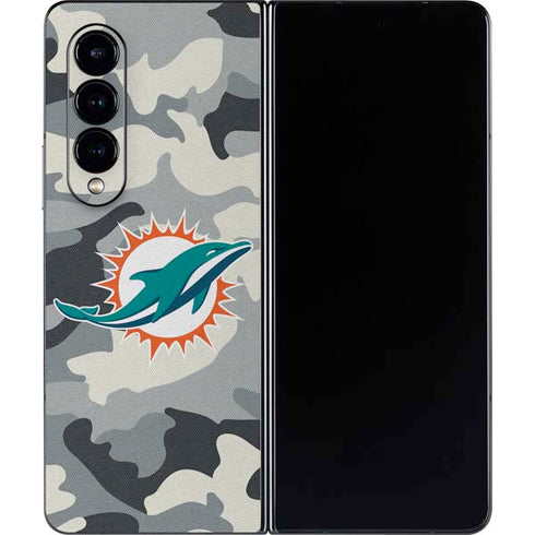 NFL Miami Dolphins Camo Galaxy Z Fold4 5G Skin