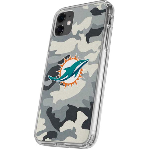 NFL Miami Dolphins Camo iPhone 11 Clear Case
