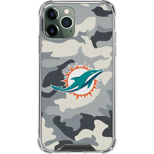 NFL Miami Dolphins Camo iPhone 11 Pro Max Clear Case