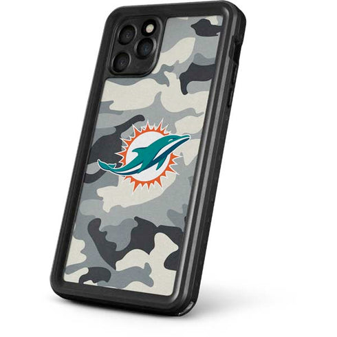 NFL Miami Dolphins Camo iPhone 11 Pro Max Waterproof Case