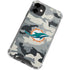 NFL Miami Dolphins Camo iPhone 12 Clear Case